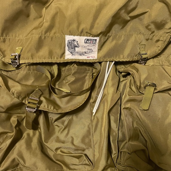World Famous No. 707 Frame Back Pack Japan Nylon 3 Pockets - Picture 2 of 9